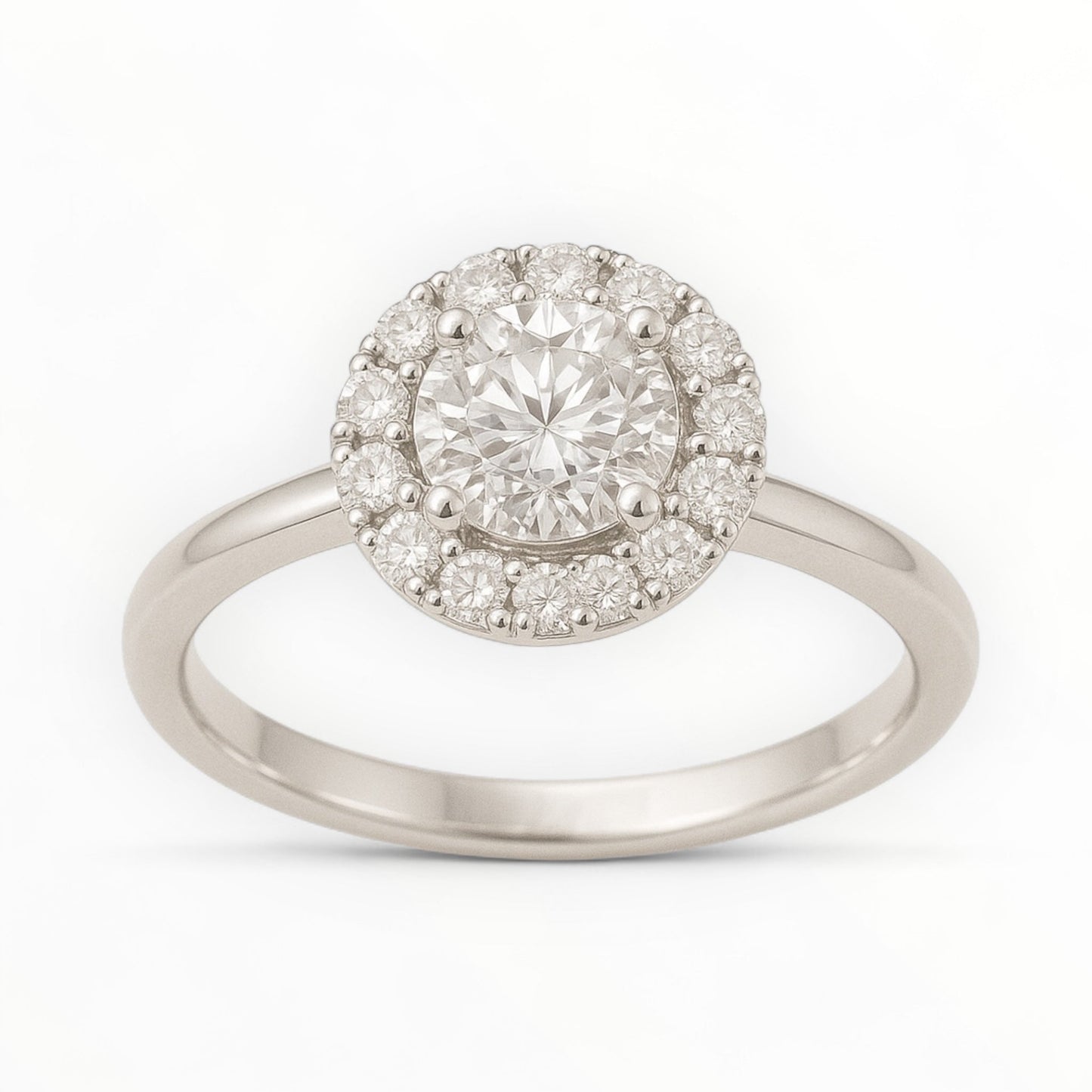 Anillo con halo 1 ct - Marquisse diamantes