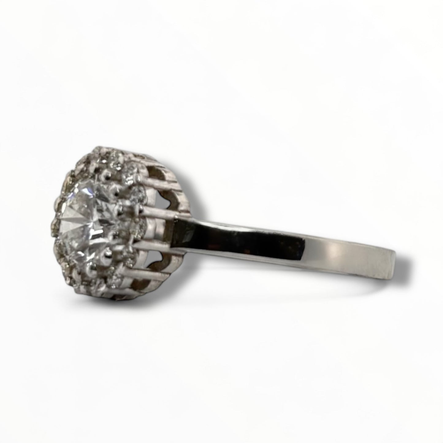Anillo con halo 1 ct - Marquisse diamantes