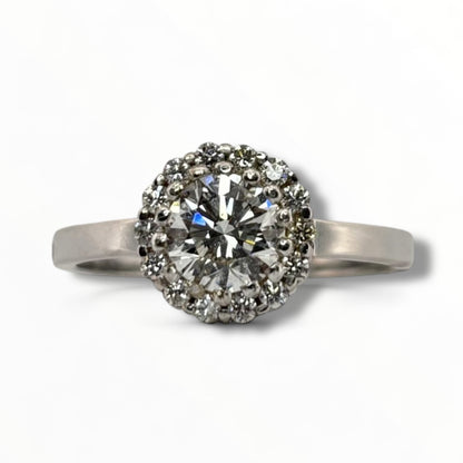 Anillo con halo 1 ct - Marquisse diamantes