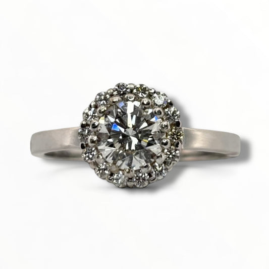 Anillo con halo 1 ct - Marquisse diamantes