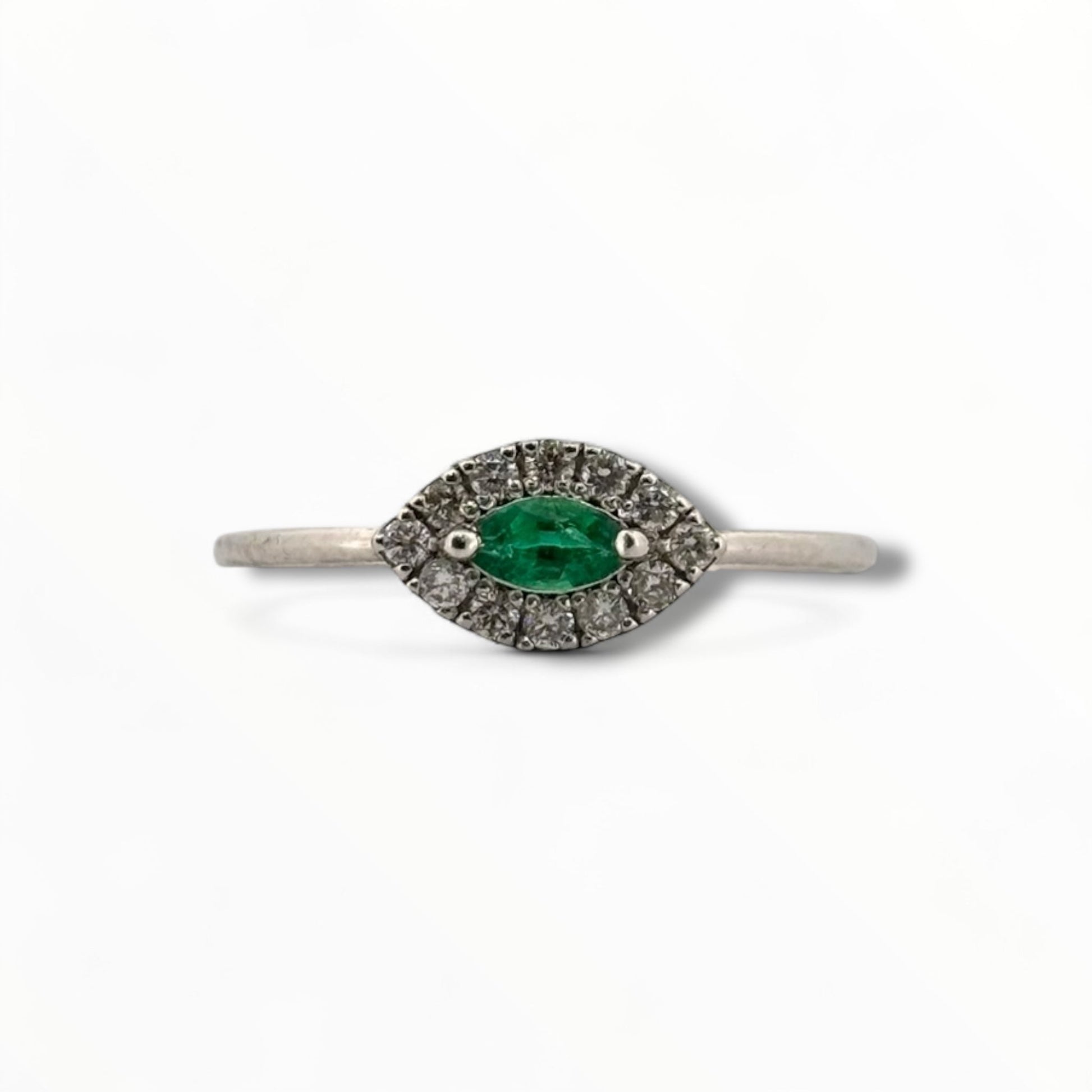 Anillo esmeralda ojo - Marquisse diamantes