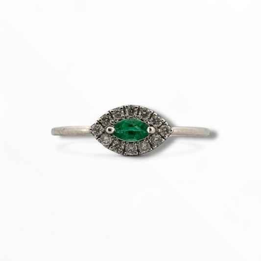 Anillo esmeralda ojo - Marquisse diamantes