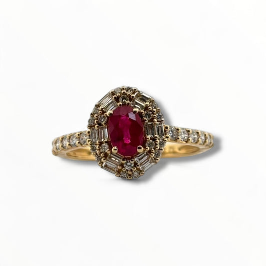 Anillo rubí 0.50 ct - Marquisse diamantes