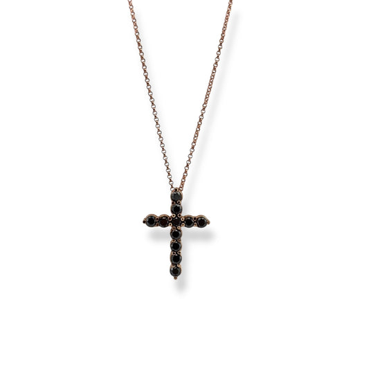 Cruz diamante negro M - Marquisse diamantes