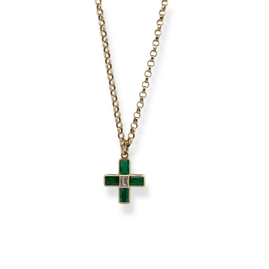 Cruz esmeralda cuadro 1.80 ct - Marquisse diamantes