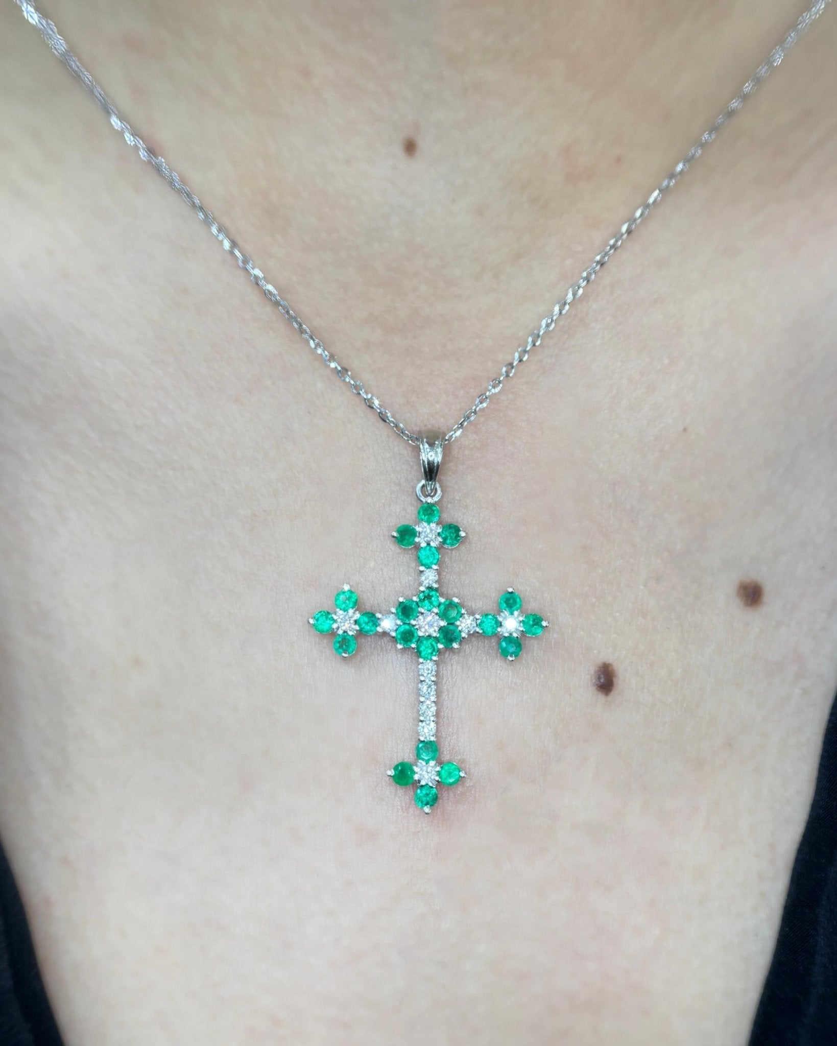 Cruz esmeraldas XL - Marquisse diamantes