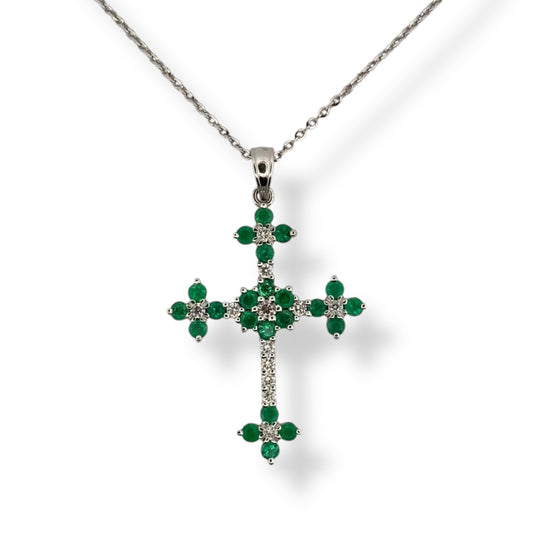 Cruz esmeraldas XL - Marquisse diamantes