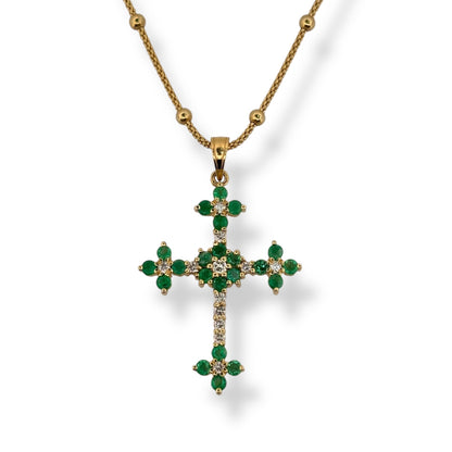 Cruz esmeraldas XL - Marquisse diamantes