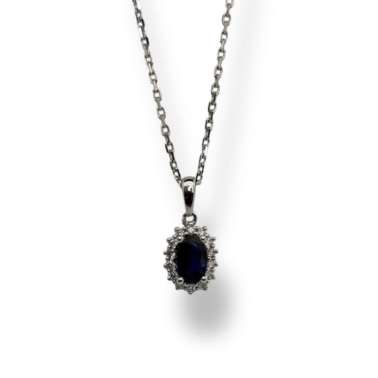 Dije roseta zafiro 0.15 ct - Marquisse diamantes