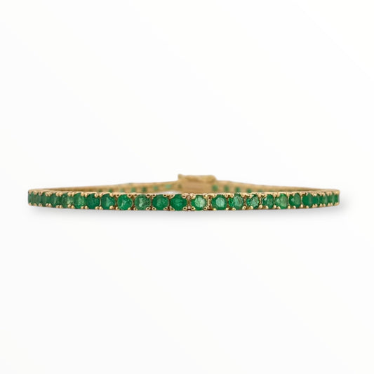 Pulsera tennis esmeraldas 4.90 ct - Marquisse diamantes