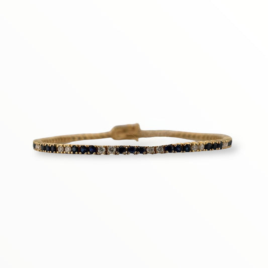 Pulsera tennis zafiros y diamantes 3.80 ct - Marquisse diamantes